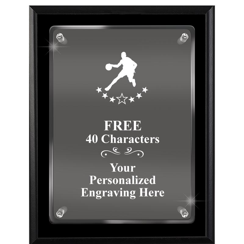 7X9 EBONY FLOAT ACR PLQ