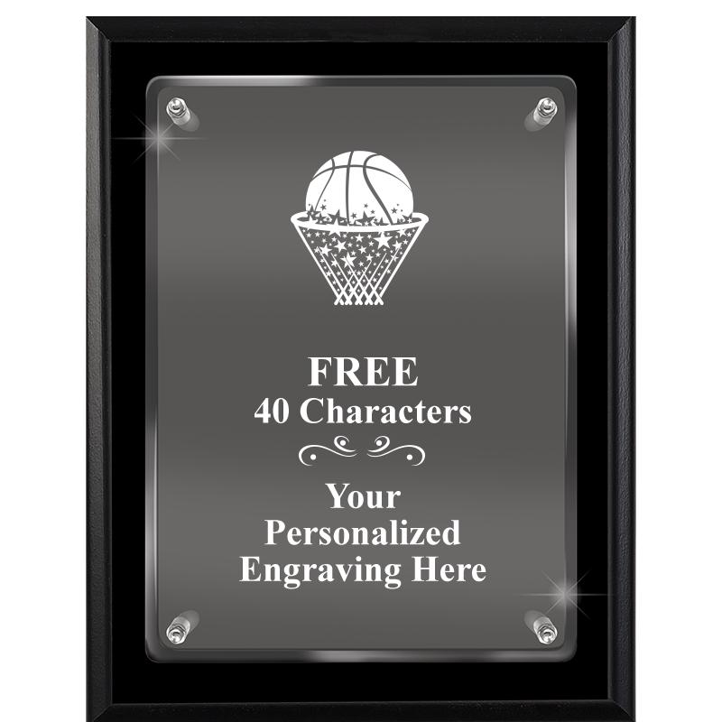7X9 EBONY FLOAT ACR PLQ
