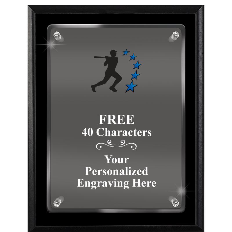 7X9 EBONY FLOAT ACR PLQ