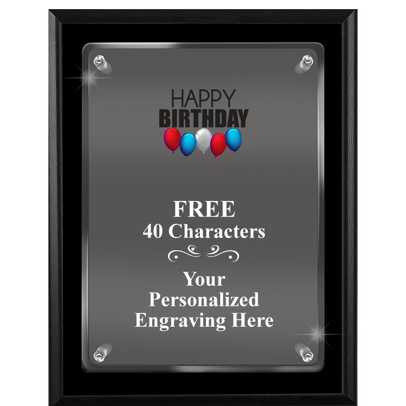 7X9 EBONY FLOAT ACR PLQ