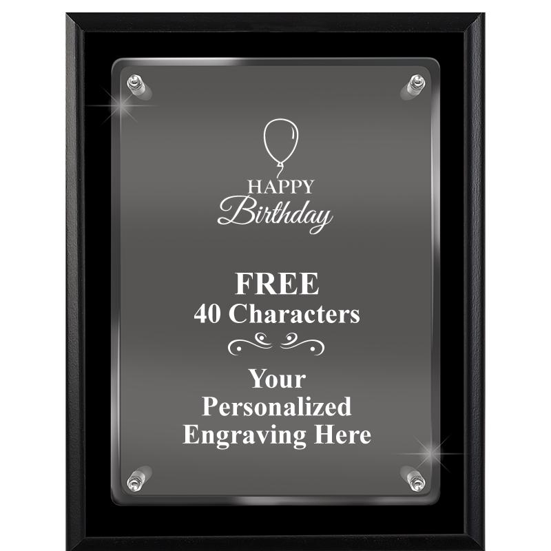 7X9 EBONY FLOAT ACR PLQ