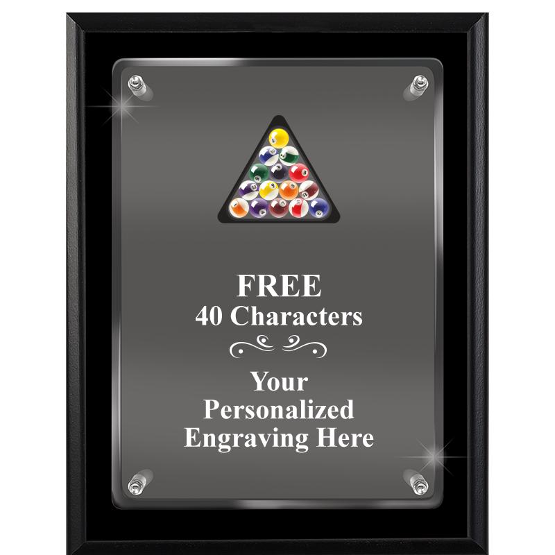 7X9 EBONY FLOAT ACR PLQ