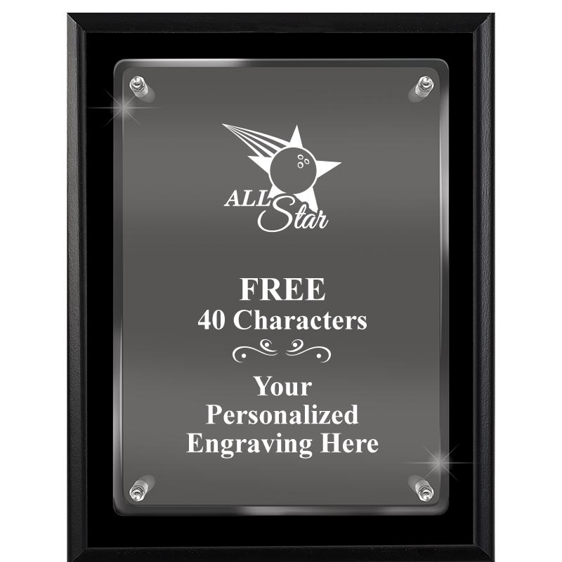 7X9 EBONY FLOAT ACR PLQ