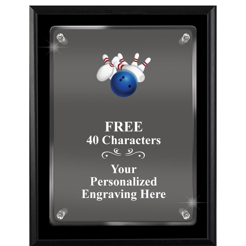 7X9 EBONY FLOAT ACR PLQ