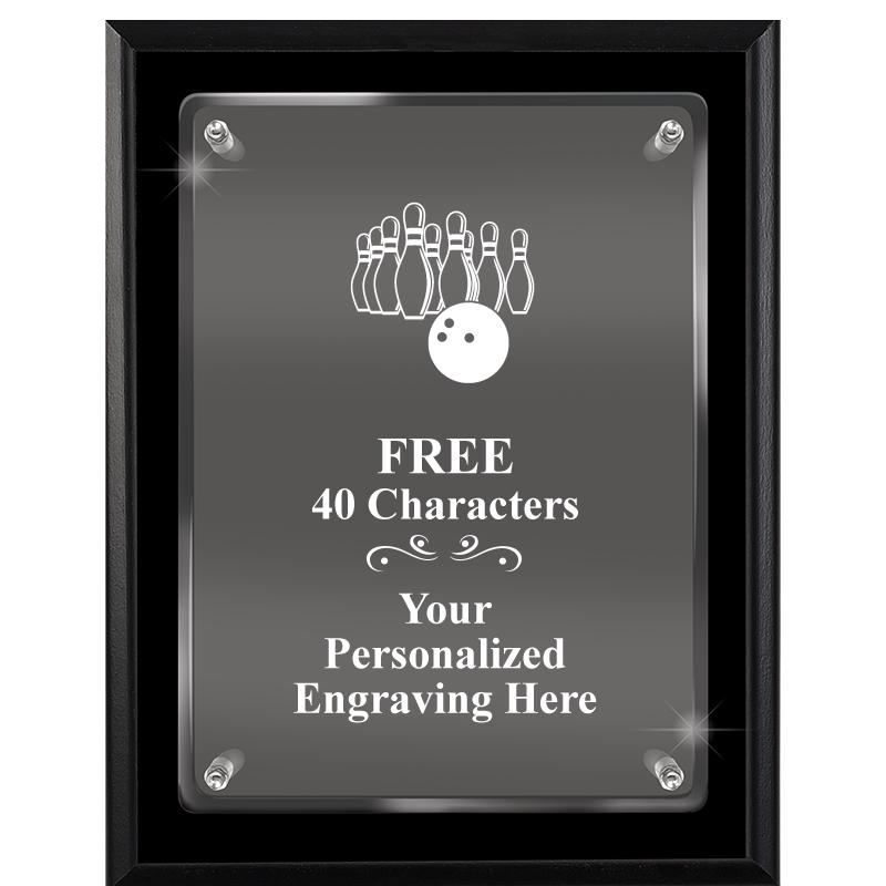 7X9 EBONY FLOAT ACR PLQ