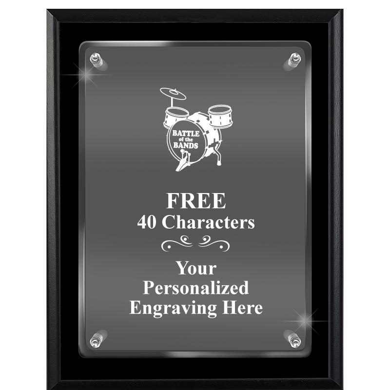 7X9 EBONY FLOAT ACR PLQ