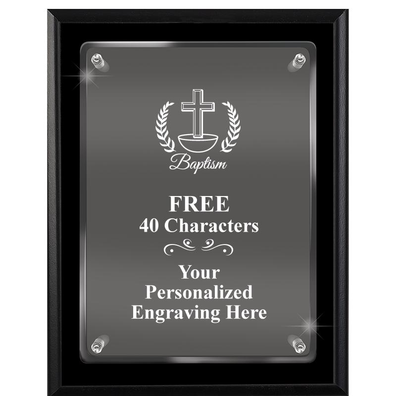 7X9 EBONY FLOAT ACR PLQ