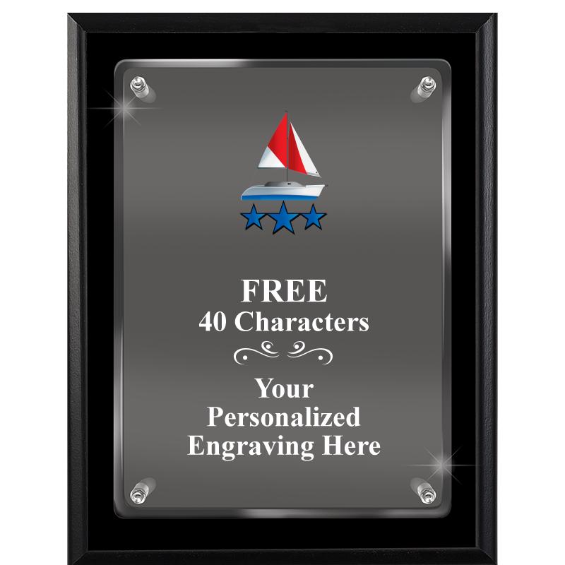 7X9 EBONY FLOAT ACR PLQ