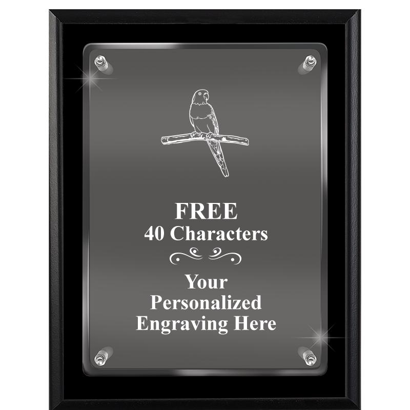 7X9 EBONY FLOAT ACR PLQ