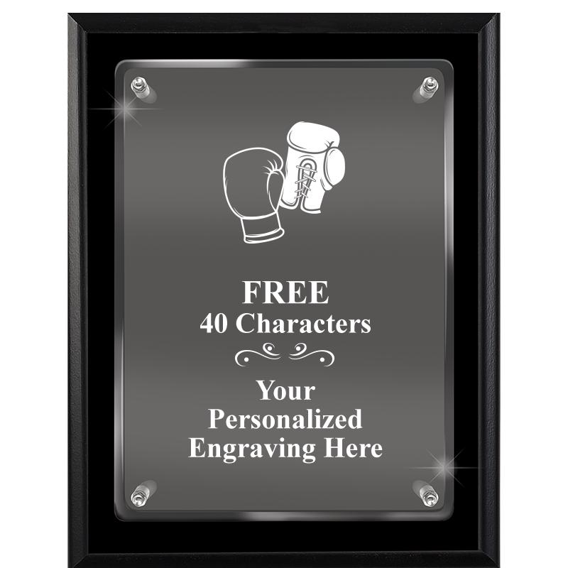 7X9 EBONY FLOAT ACR PLQ