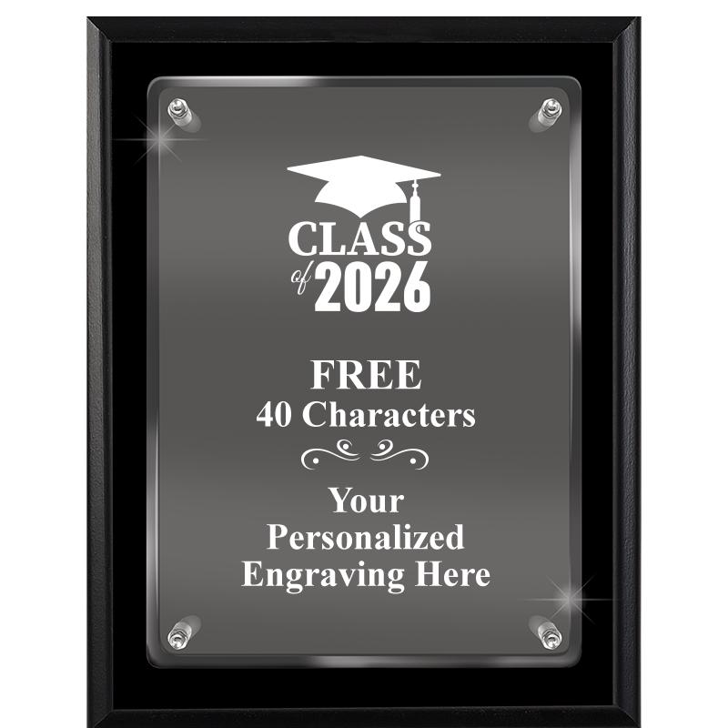 7X9 EBONY FLOAT ACR PLQ