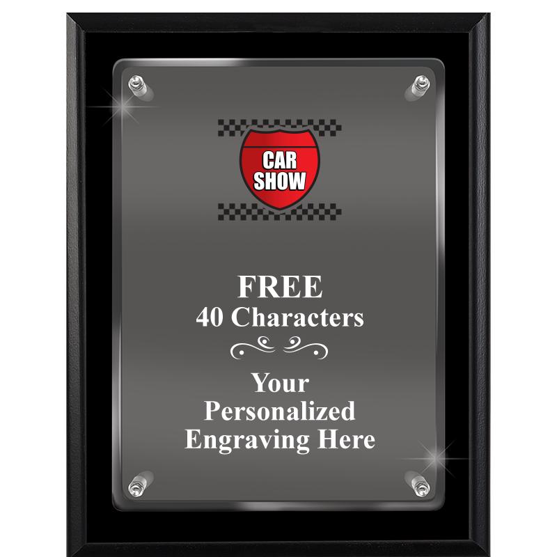 7X9 EBONY FLOAT ACR PLQ