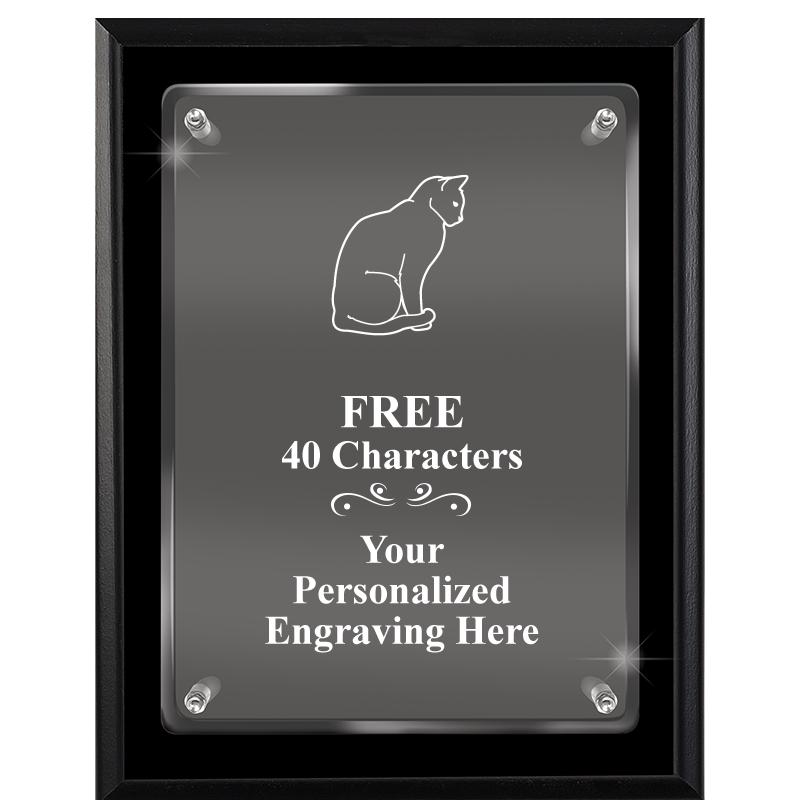 7X9 EBONY FLOAT ACR PLQ