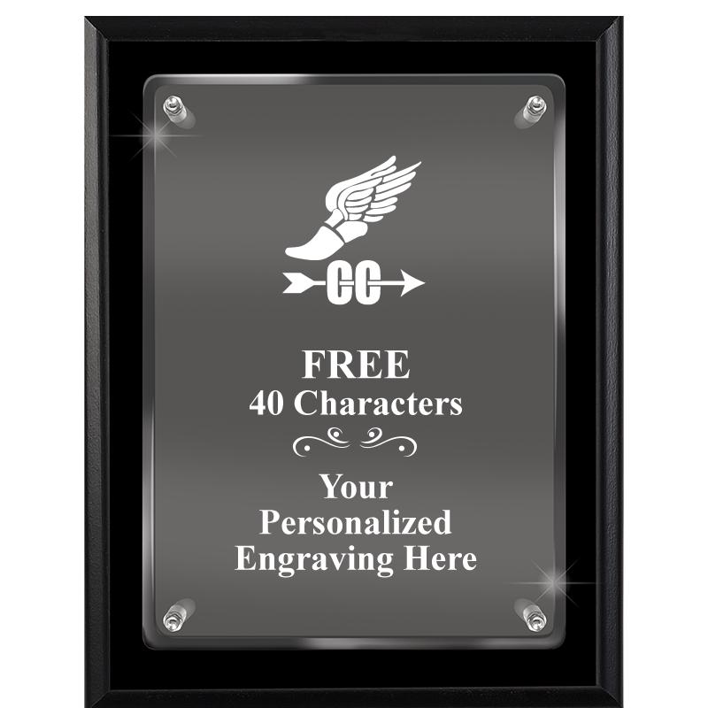 7X9 EBONY FLOAT ACR PLQ