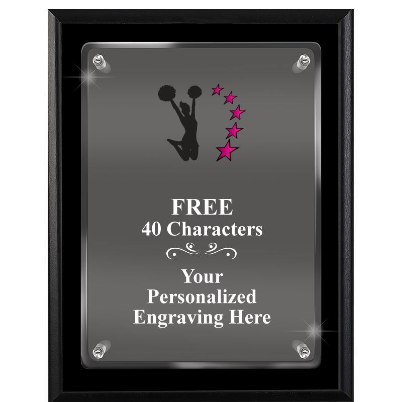 7X9 EBONY FLOAT ACR PLQ