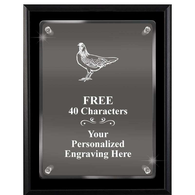 7X9 EBONY FLOAT ACR PLQ