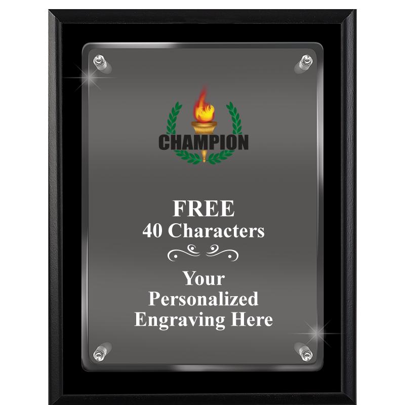 7X9 EBONY FLOAT ACR PLQ