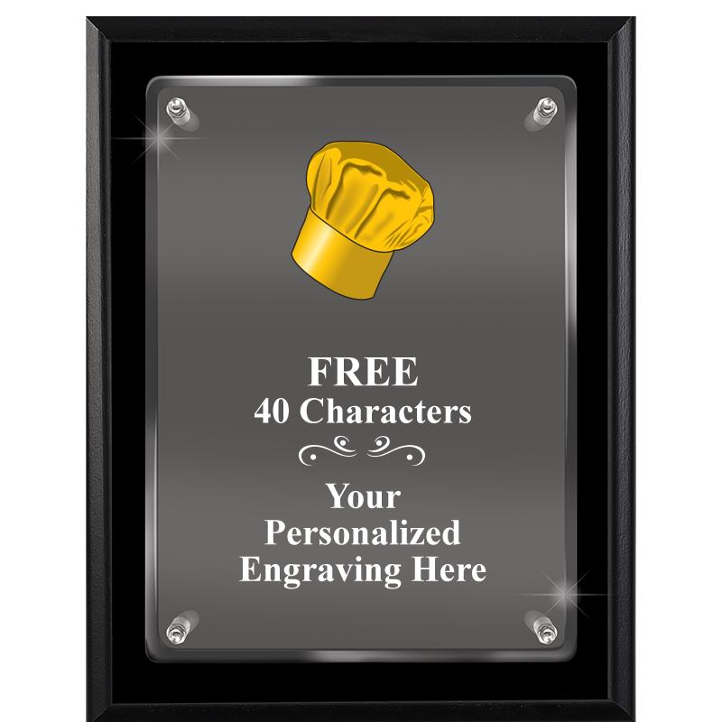 7X9 EBONY FLOAT ACR PLQ