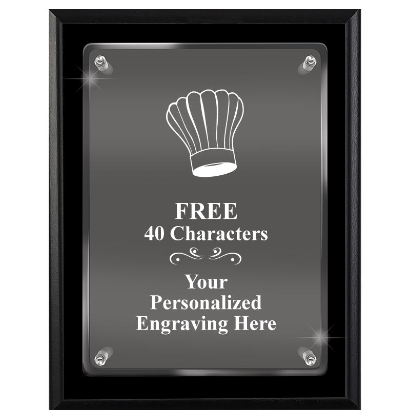 7X9 EBONY FLOAT ACR PLQ