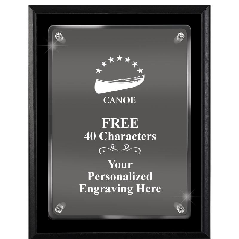 7X9 EBONY FLOAT ACR PLQ