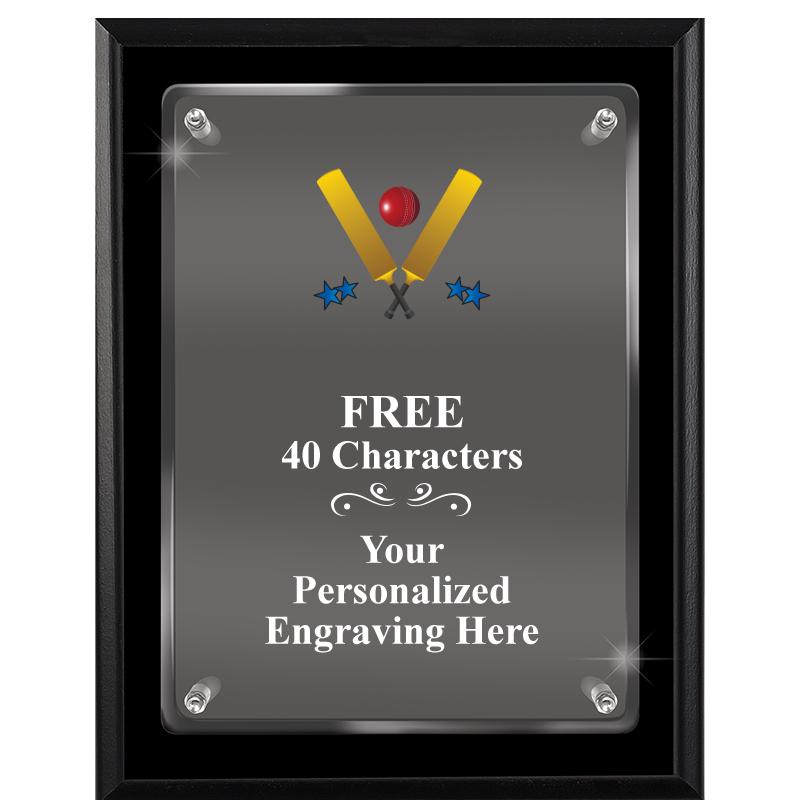 7X9 EBONY FLOAT ACR PLQ