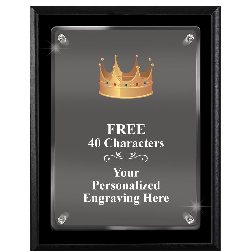 7X9 EBONY FLOAT ACR PLQ