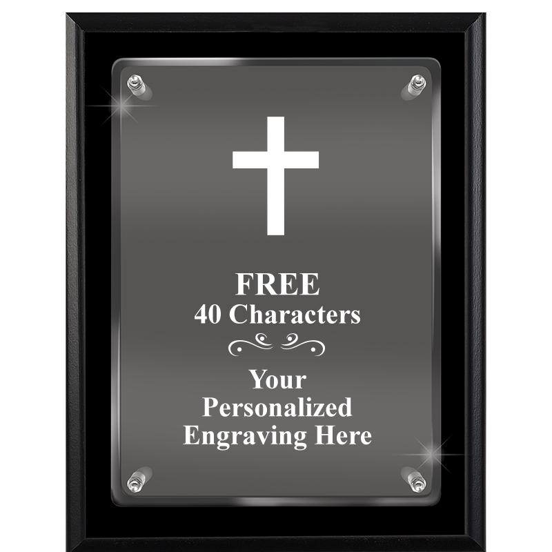 7X9 EBONY FLOAT ACR PLQ