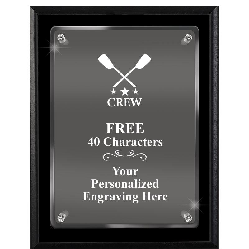 7X9 EBONY FLOAT ACR PLQ