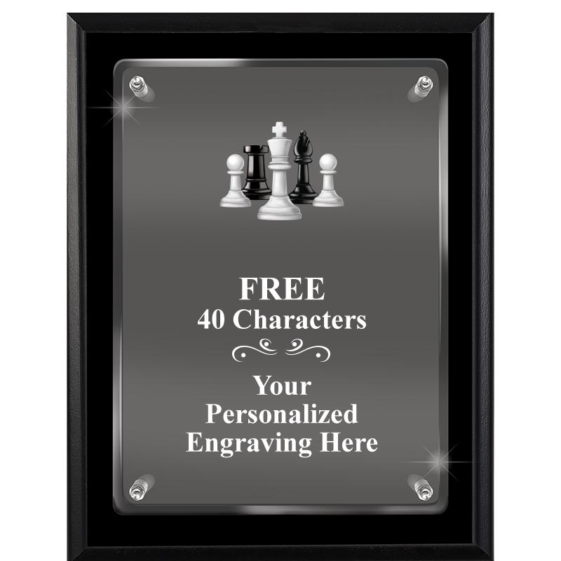 7X9 EBONY FLOAT ACR PLQ