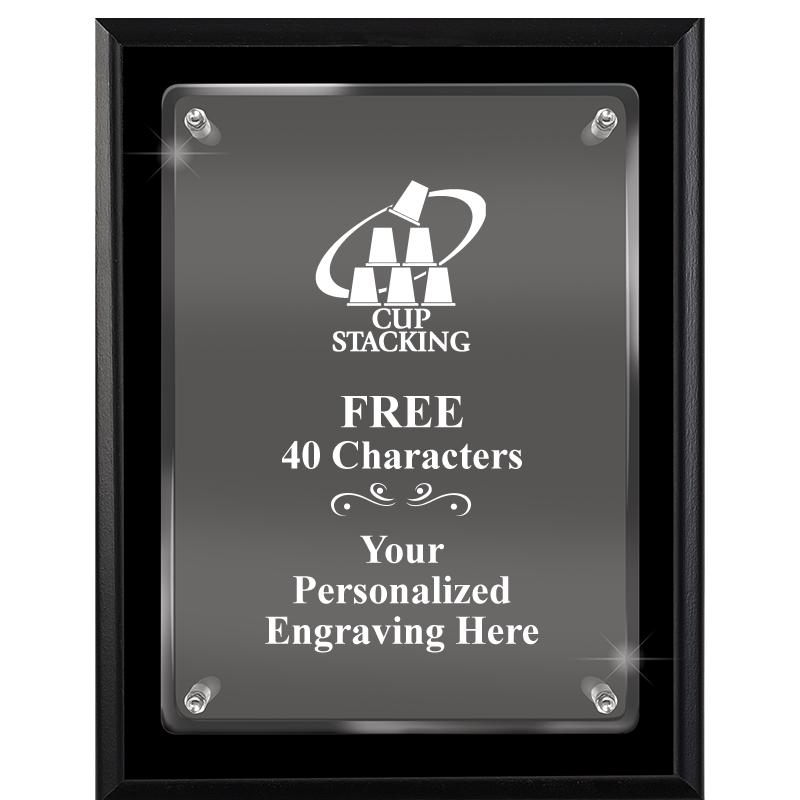 7X9 EBONY FLOAT ACR PLQ