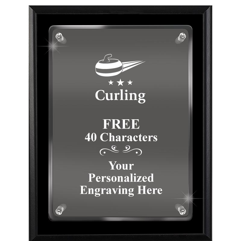 7X9 EBONY FLOAT ACR PLQ