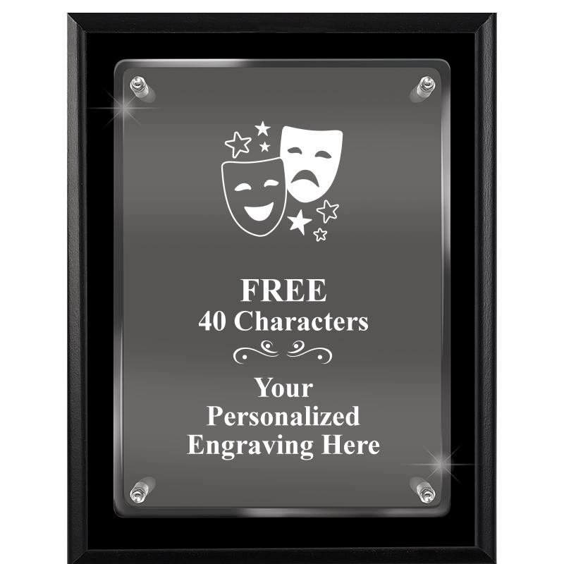 7X9 EBONY FLOAT ACR PLQ