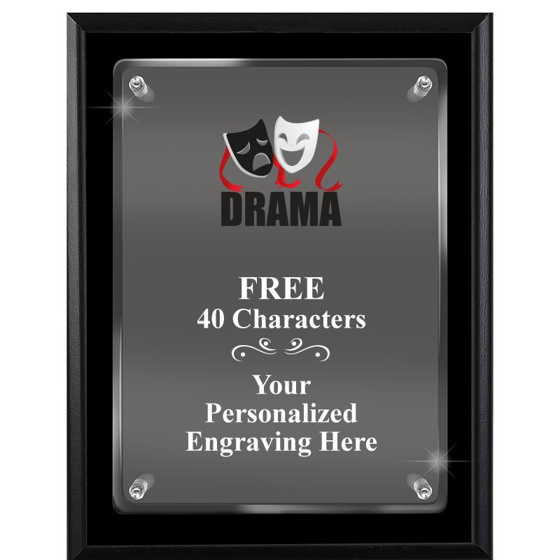 7X9 EBONY FLOAT ACR PLQ