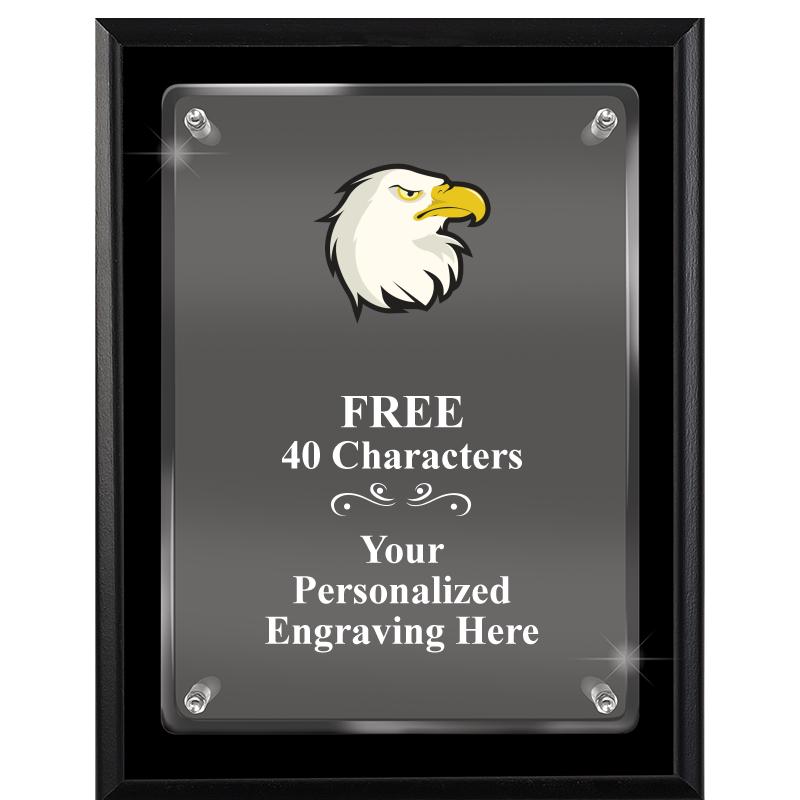 7X9 EBONY FLOAT ACR PLQ