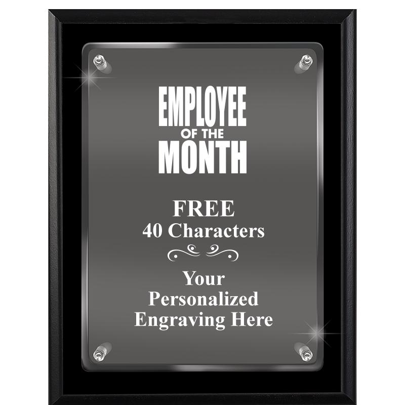 7X9 EBONY FLOAT ACR PLQ