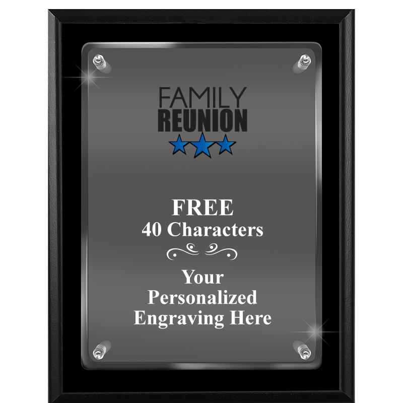 7X9 EBONY FLOAT ACR PLQ