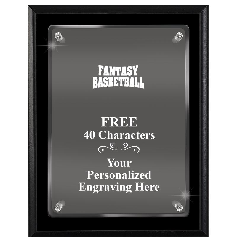 7X9 EBONY FLOAT ACR PLQ