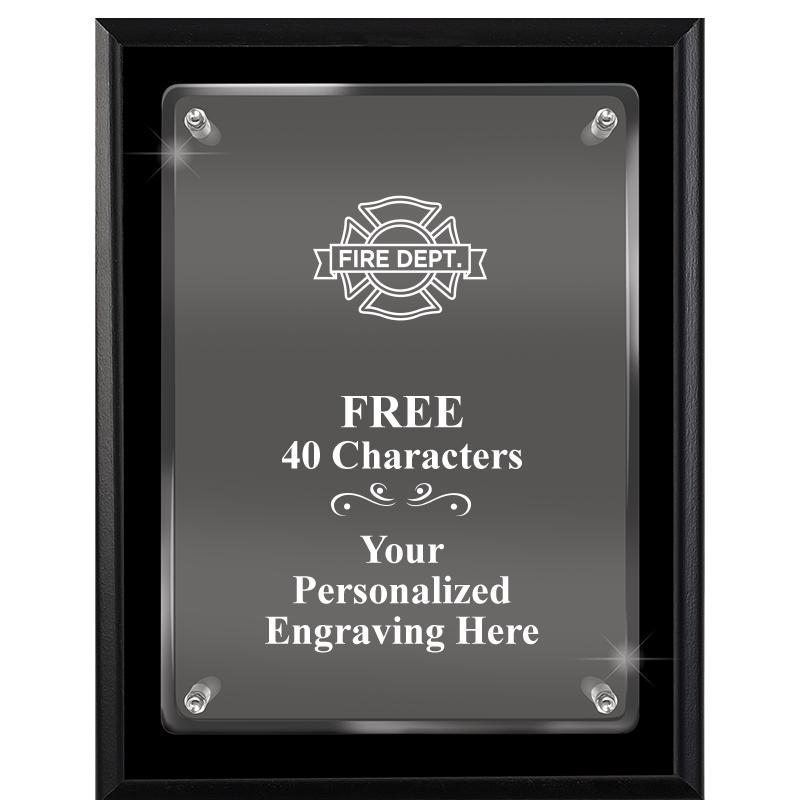 7X9 EBONY FLOAT ACR PLQ