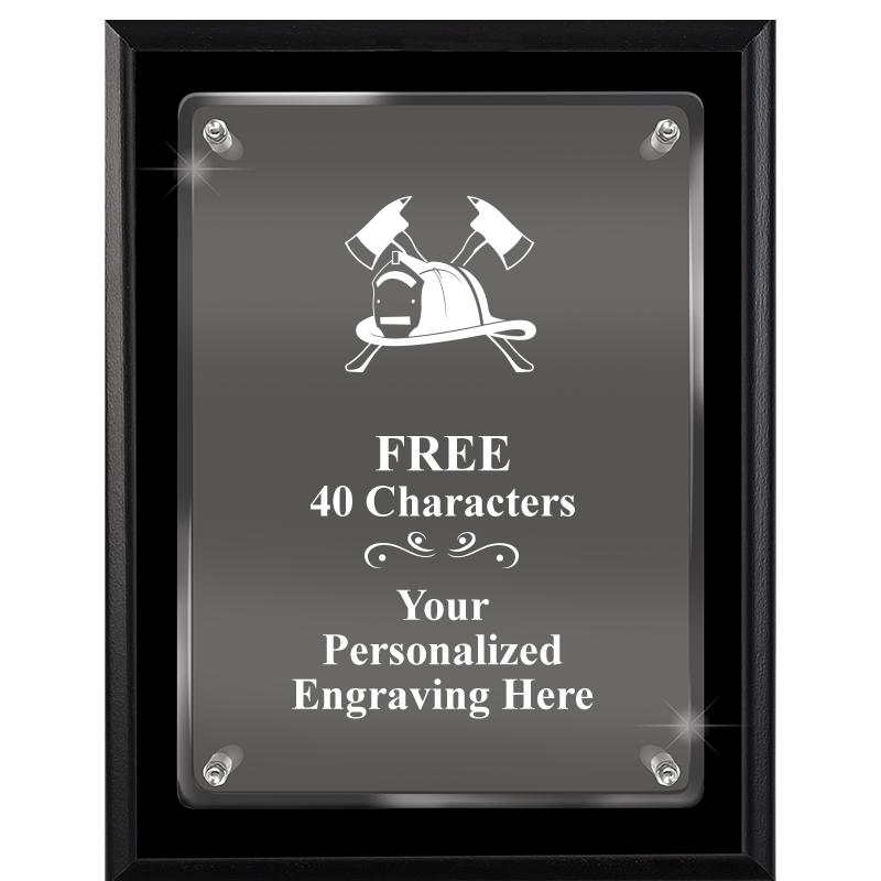 7X9 EBONY FLOAT ACR PLQ