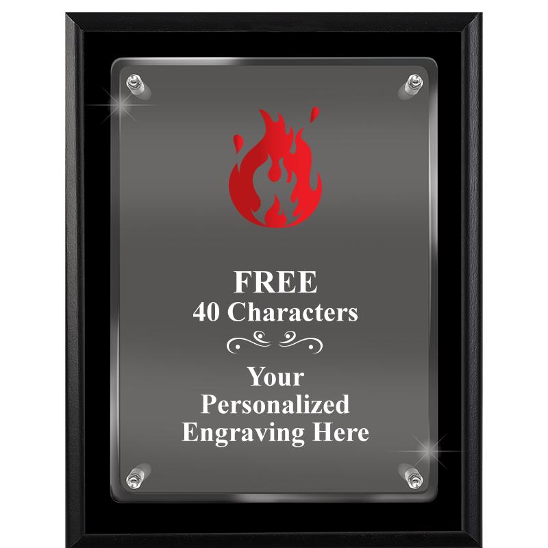 7X9 EBONY FLOAT ACR PLQ