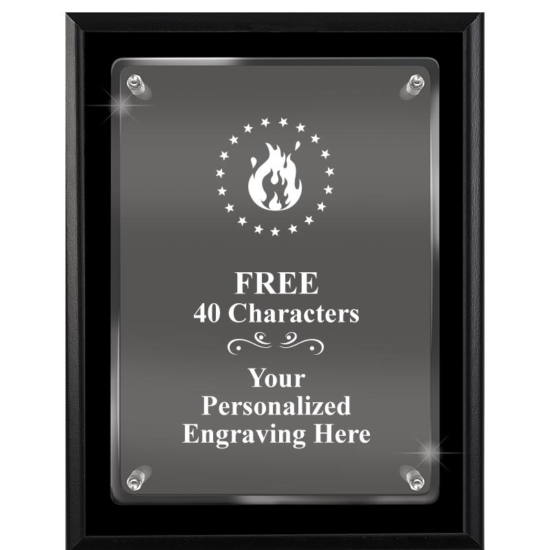 7X9 EBONY FLOAT ACR PLQ