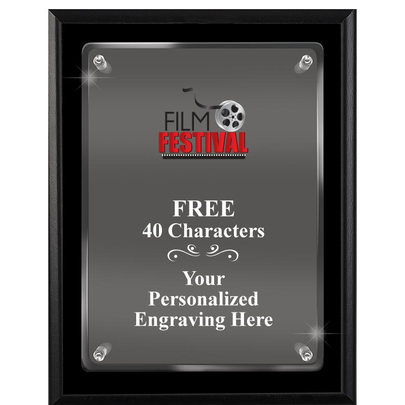 7X9 EBONY FLOAT ACR PLQ