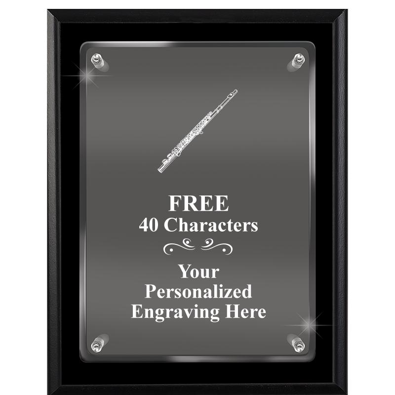 7X9 EBONY FLOAT ACR PLQ