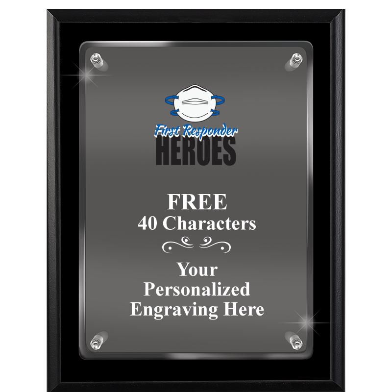 7X9 EBONY FLOAT ACR PLQ