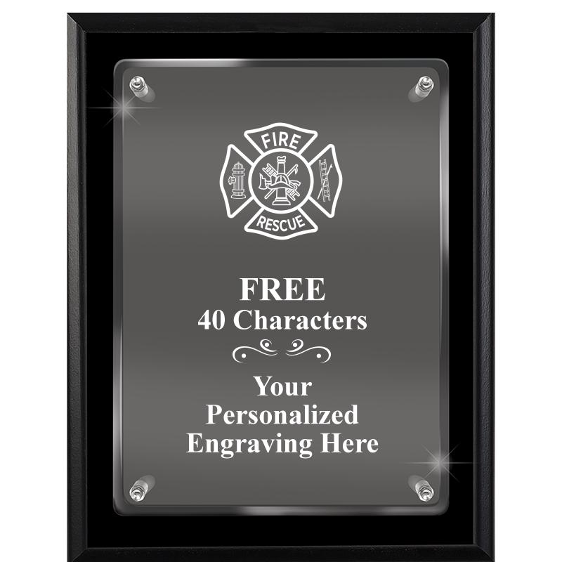 7X9 EBONY FLOAT ACR PLQ