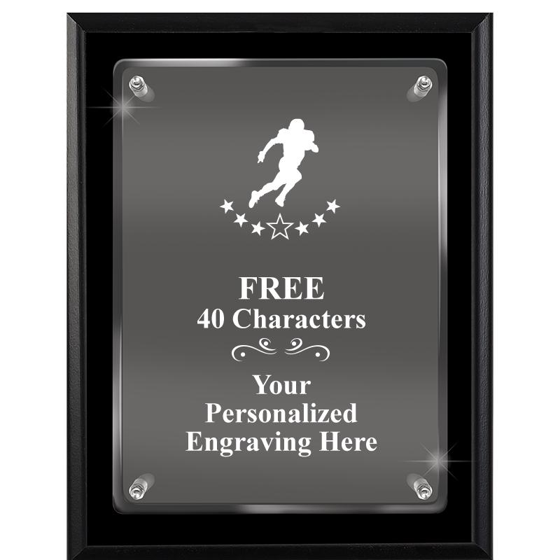 7X9 EBONY FLOAT ACR PLQ