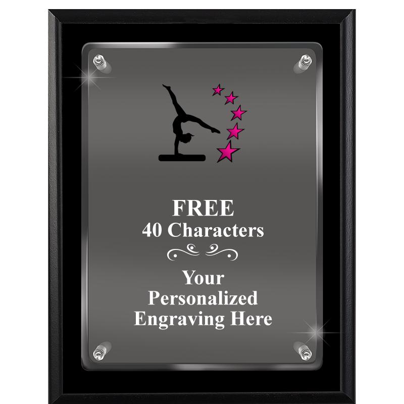 7X9 EBONY FLOAT ACR PLQ