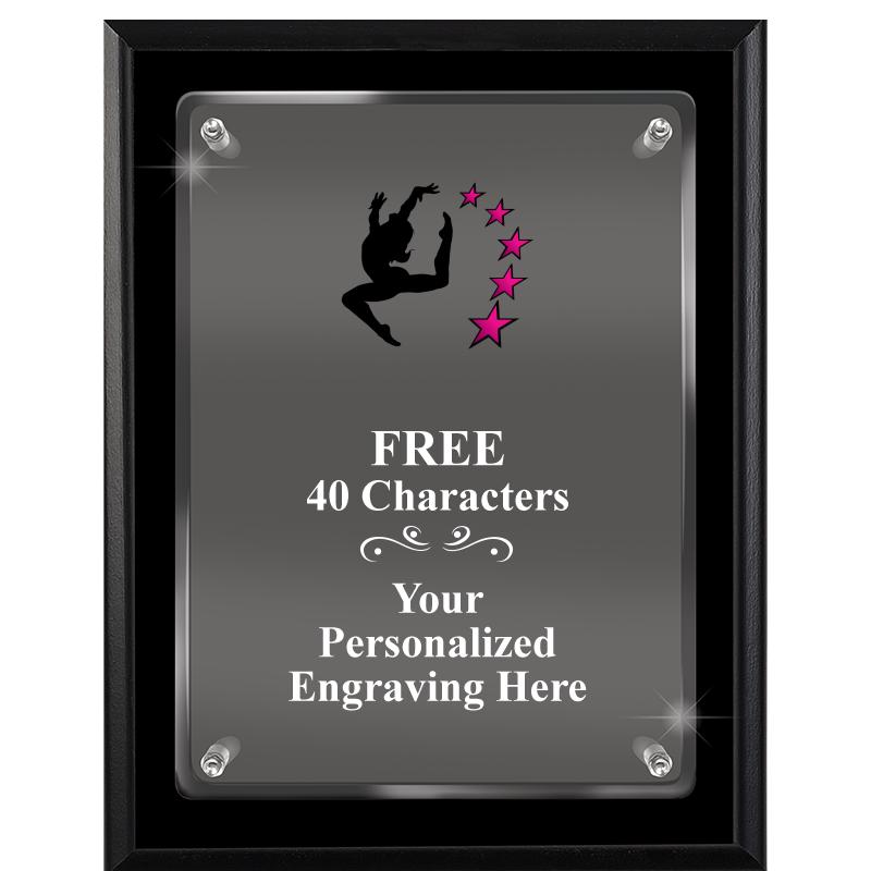 7X9 EBONY FLOAT ACR PLQ