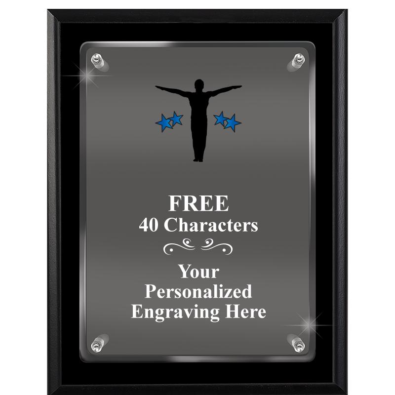 7X9 EBONY FLOAT ACR PLQ