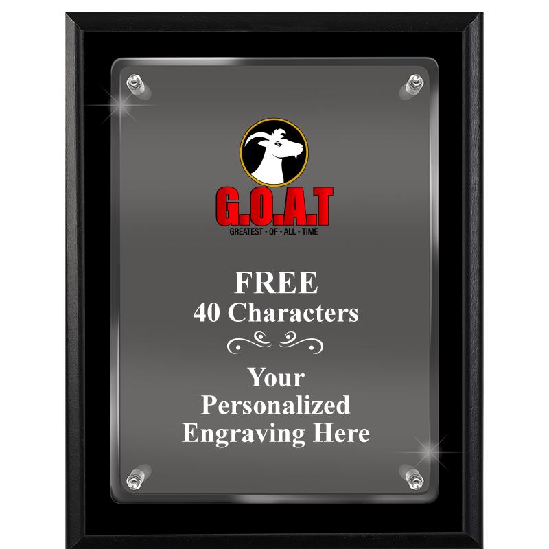 7X9 EBONY FLOAT ACR PLQ